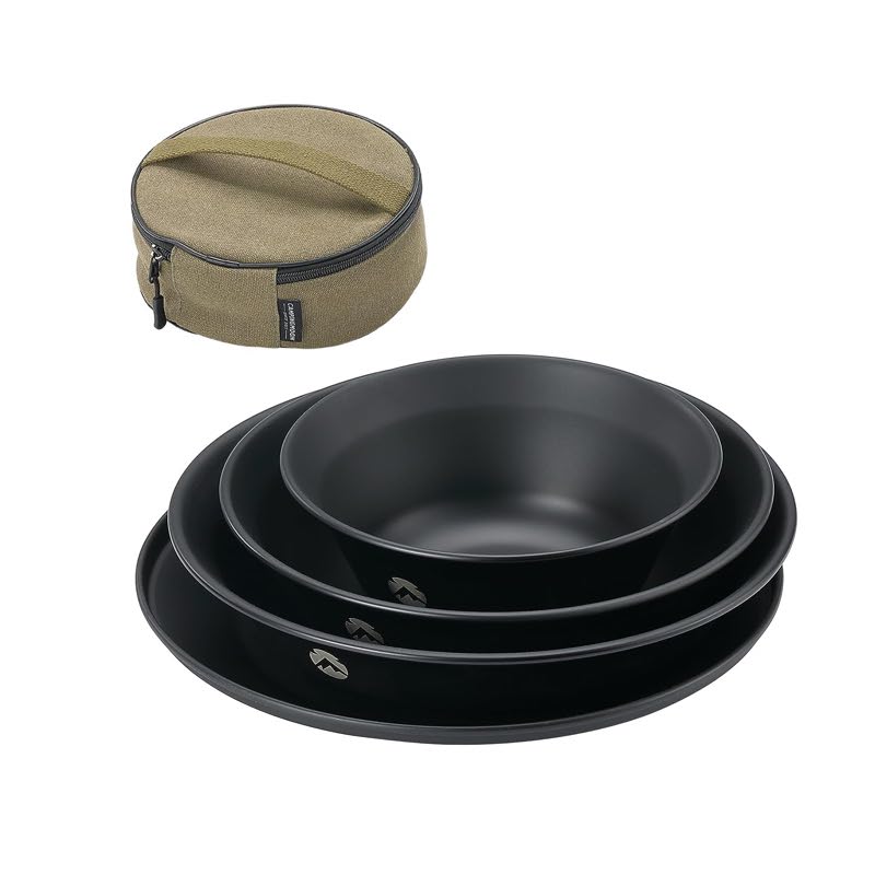 テーブルウェア キャンプ プレート ステンレス 食器 セット帆布