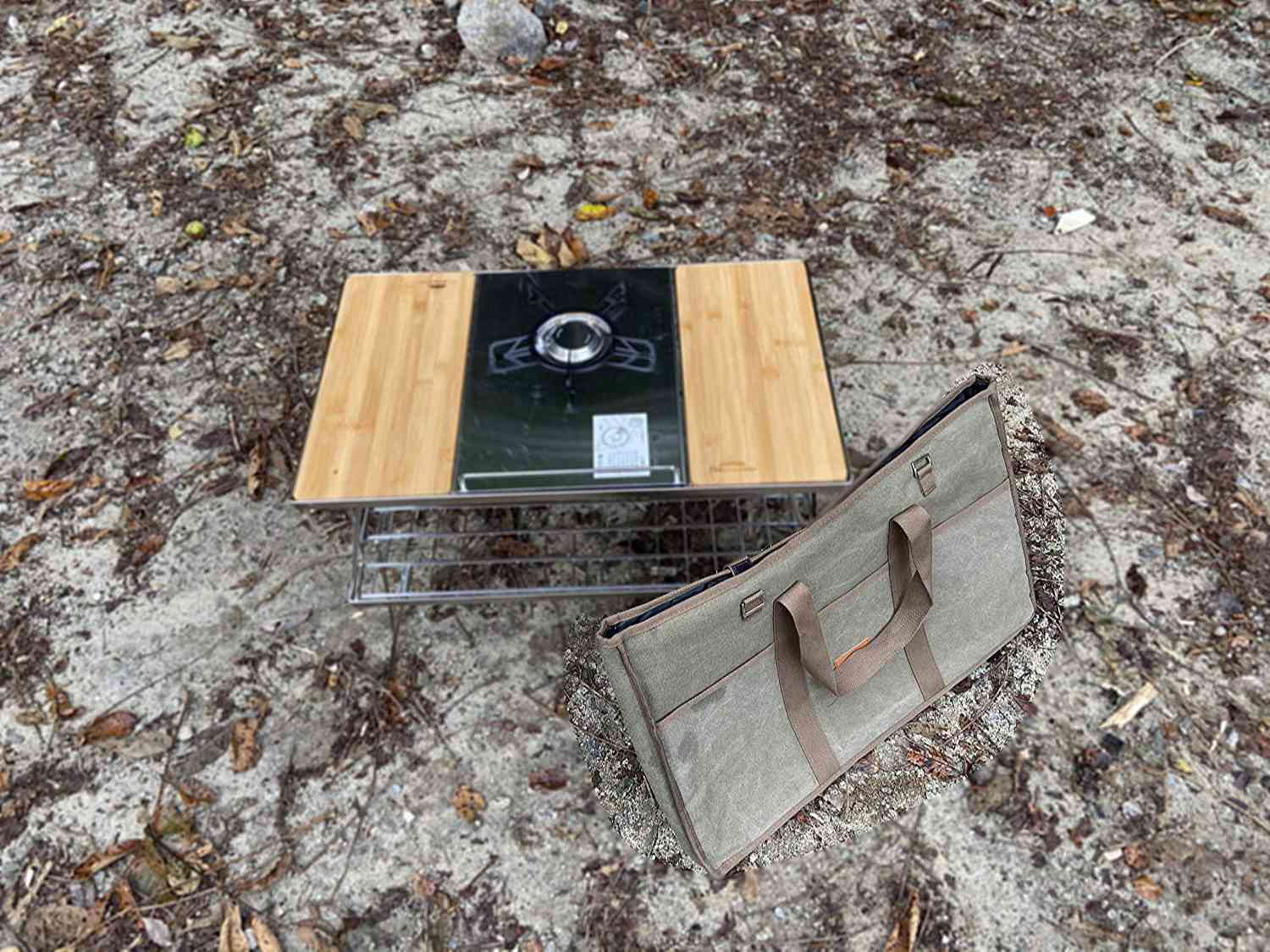 アウトドアテーブル用 収納袋 トートバッグ 帆布製 クッション入り CKB すべての商品 キャンピングムーン｜Campingmoon