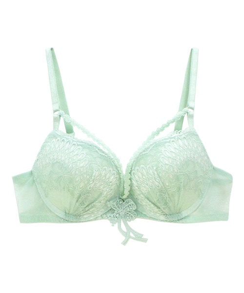 Charming デザイン3/4モールドカップブラジャー / Pastel Green