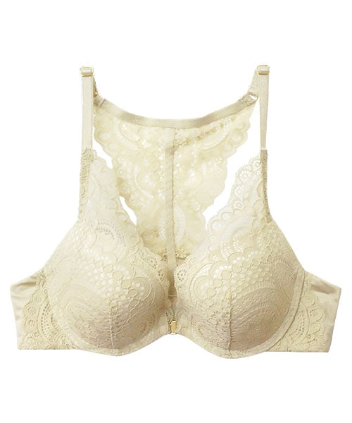 Rich 3/4カップフロントホックブラジャー / Beige