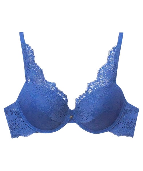 Beauty デコルテレース3/4カップブラジャー / Blue