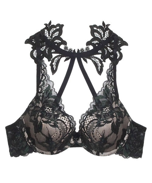 Lily バックモチーフモールドカップブラジャー / Black