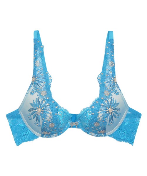 Spring プッシュアップモールドカップブラジャー / Turquoise