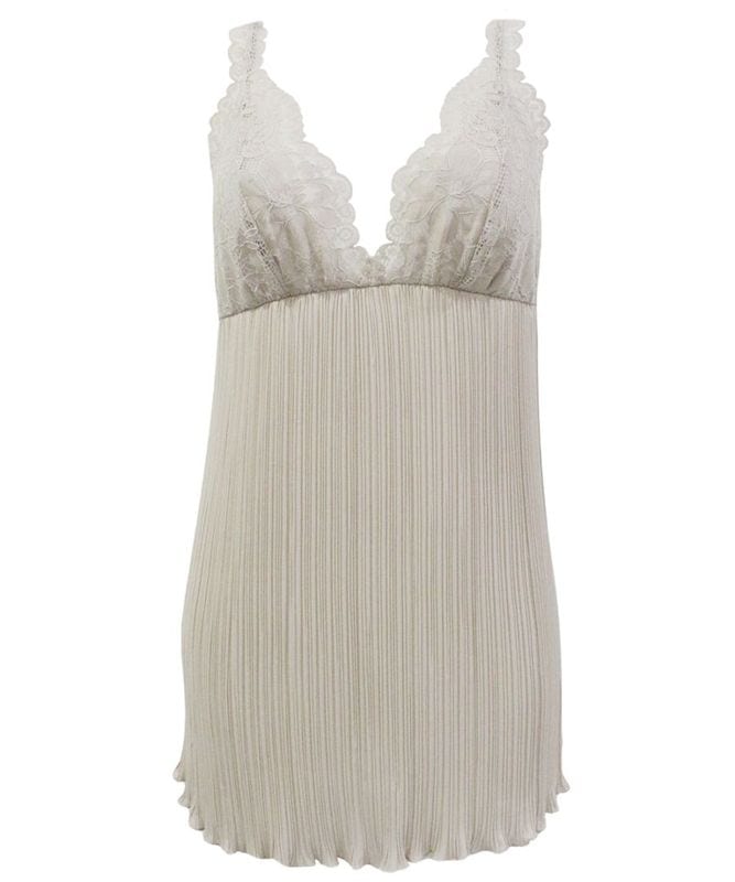 Pleat プリーツベビードール＆ショーツ / Beige