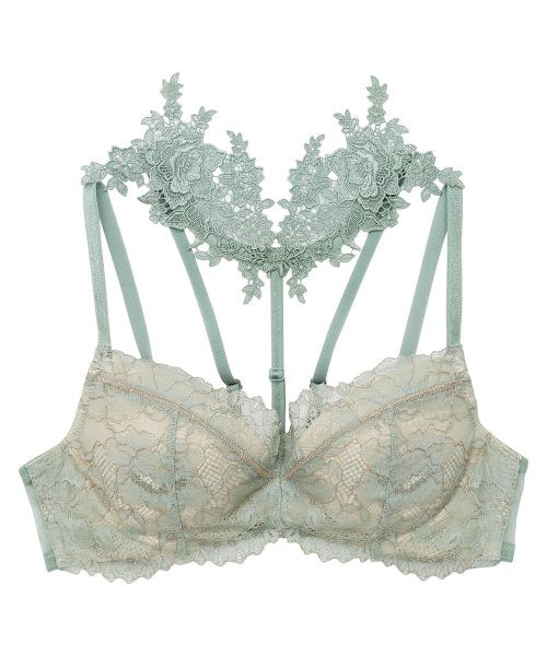 Romance チョーカー付きデコルテメイクブラジャー / Light green