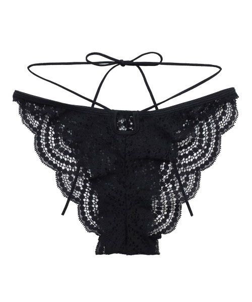 You ストリングデザインレースショーツ / Black