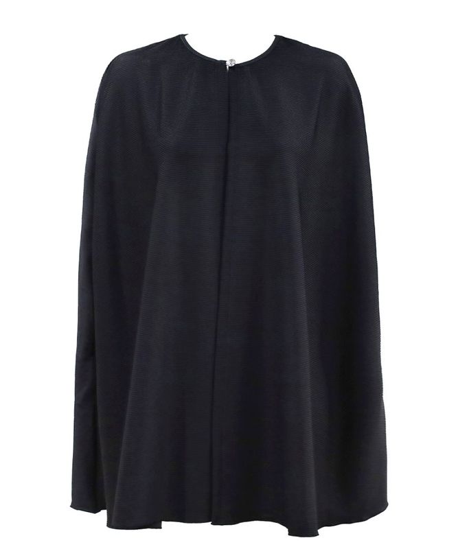 You リブノーカラーガウン / Black