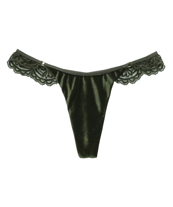 Mystic ベロア×レースソング / Dark Green