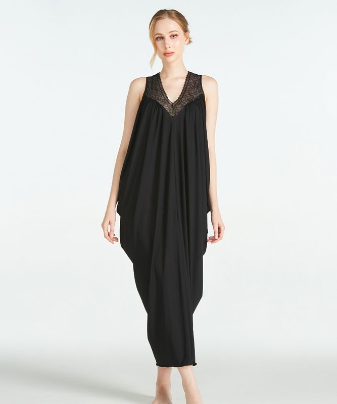 Grace ドレープデザインロングドレス / Black