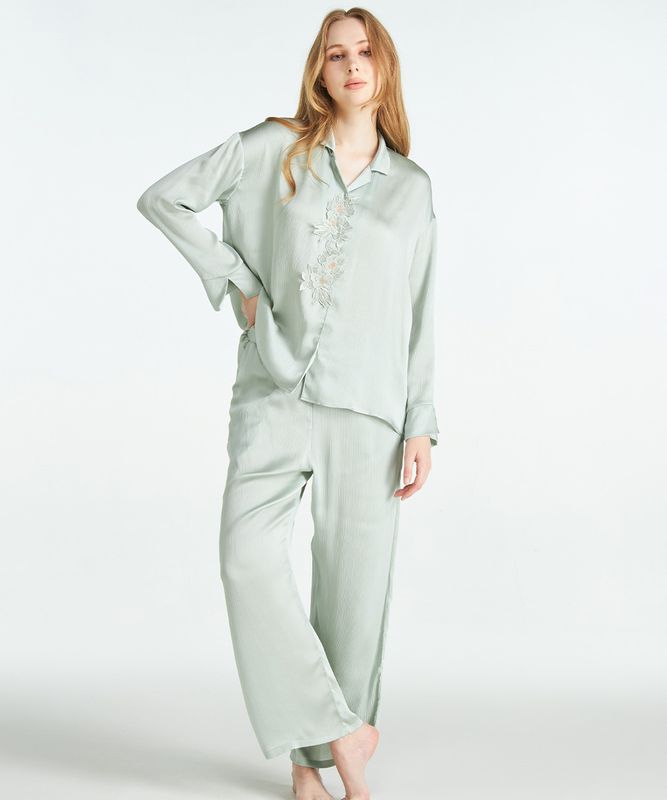 Luxe モチーフレースナイトウェア / Light Green