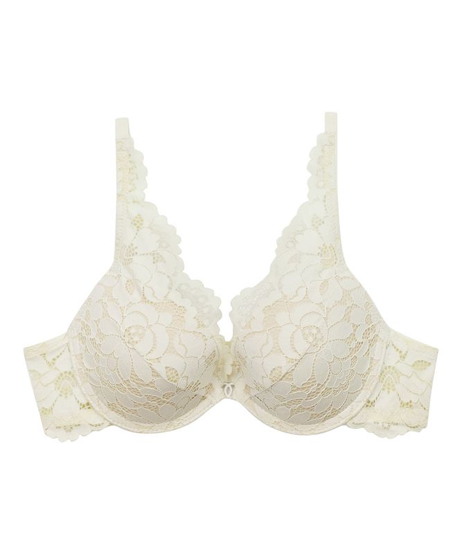 Rosy デコルテレースモールドカップブラジャー / Light Yellow