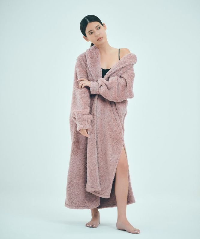 ロングボアガウン / Pink Beige