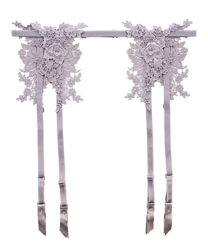 Romance モチーフレースガーターベルト / Purple