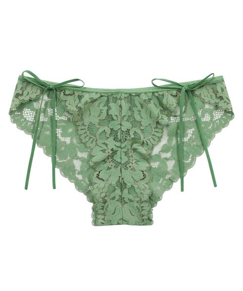 Playful サイドリボンレースショーツ / Green