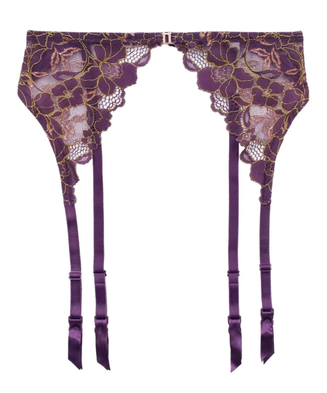Flourish レースガーターベルト / Purple