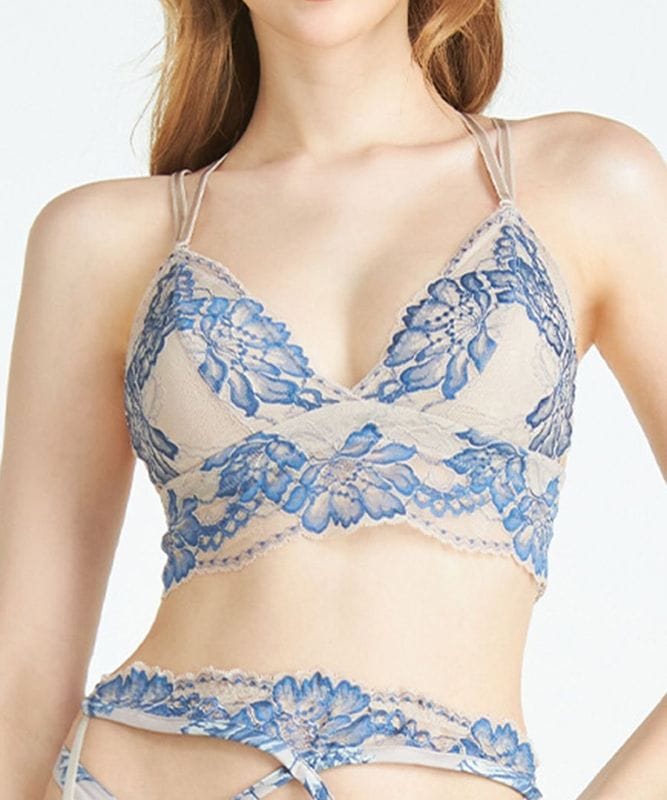 Femininity 2WAYバッククロスレースブラレット / Grey