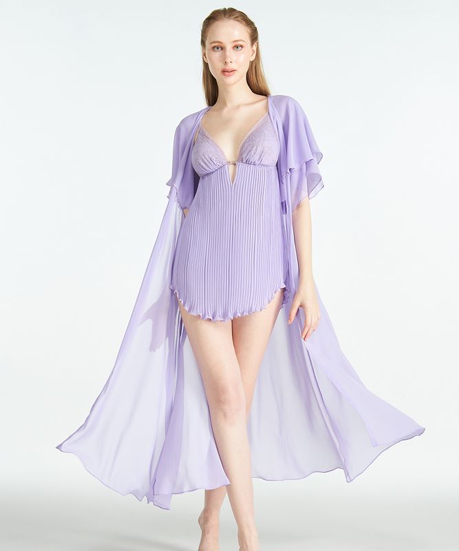 Reflex シフォンロングガウン / Purple