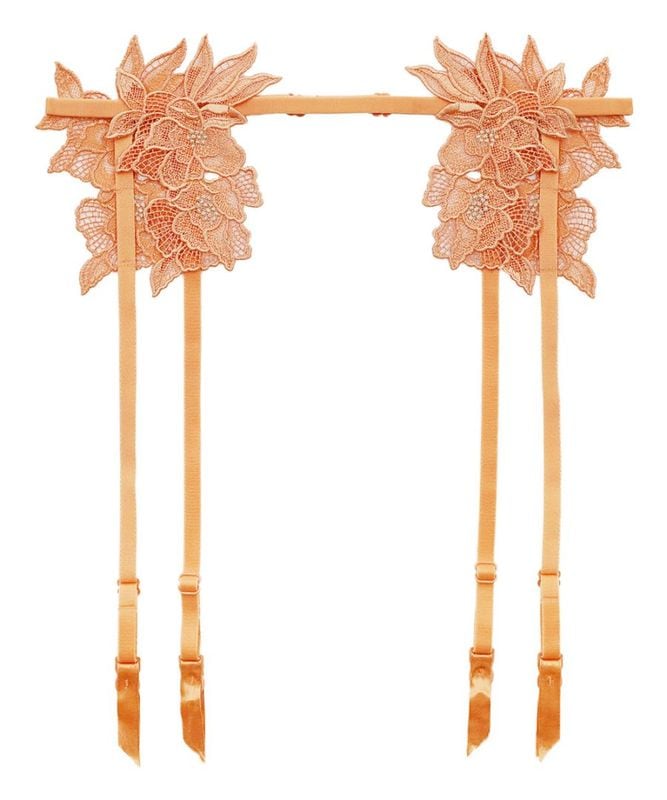 Luxe モチーフレースガーターベルト / Orange