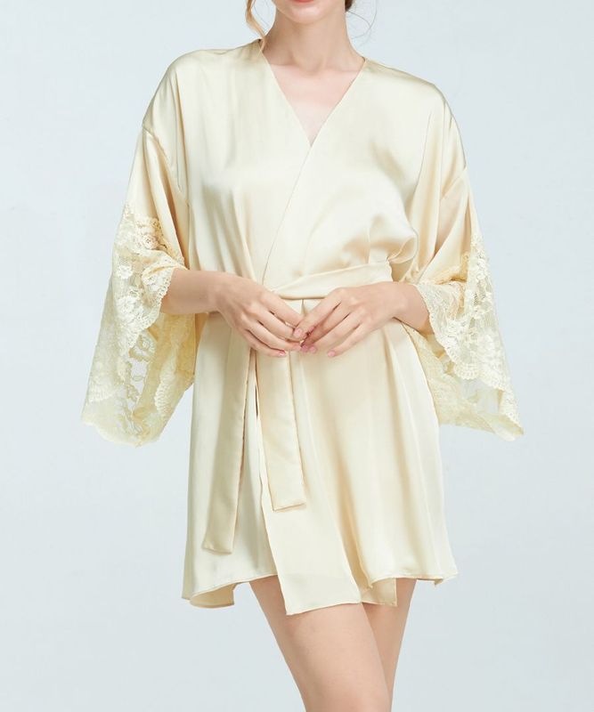 Cafe レースコンビガウン / Light Yellow