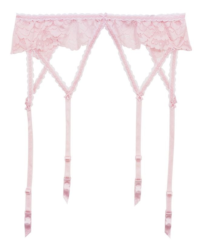 Rosy レースガーターベルト/ Pink