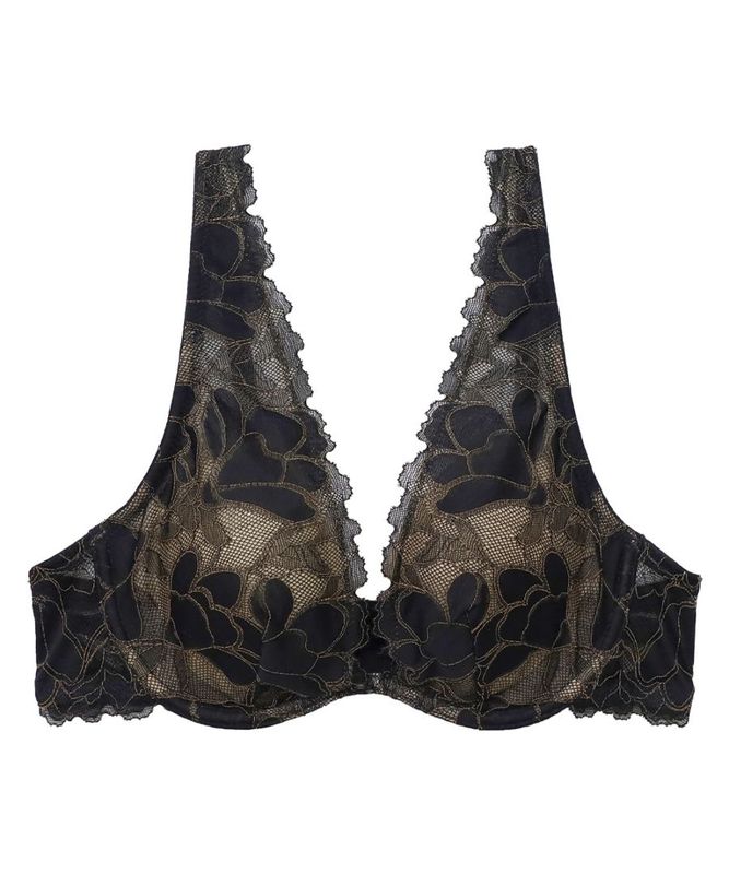 Whispers レースライトブラジャー / Black