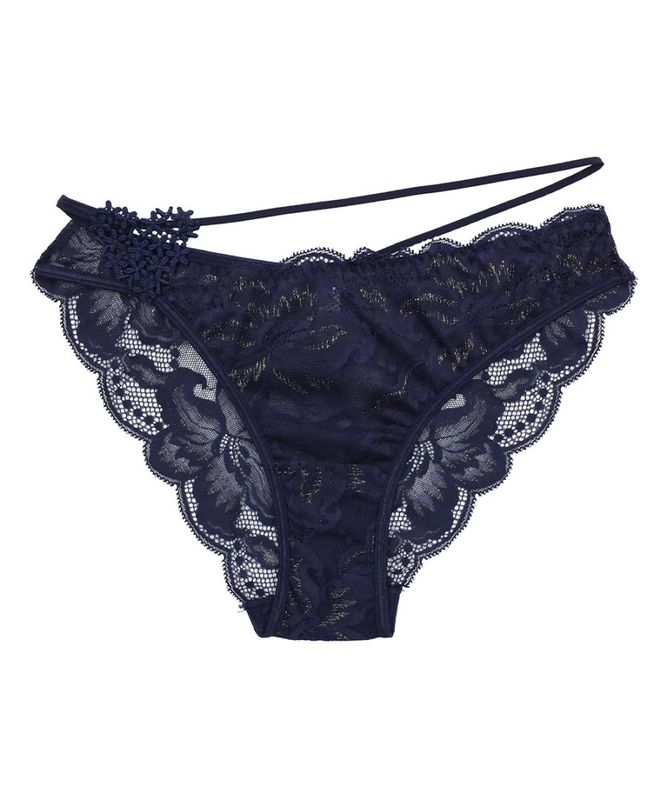 In Your Heart アシンメトリーレースショーツ / Navy