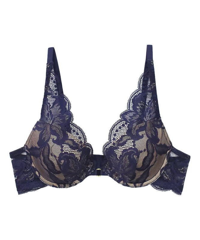 In Your Heart デコルテレースモールドカップブラジャー / Navy