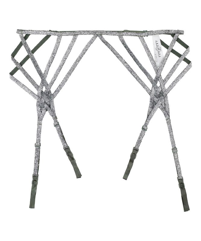 Silver Touch ストリングデザインガーターベルト / Green