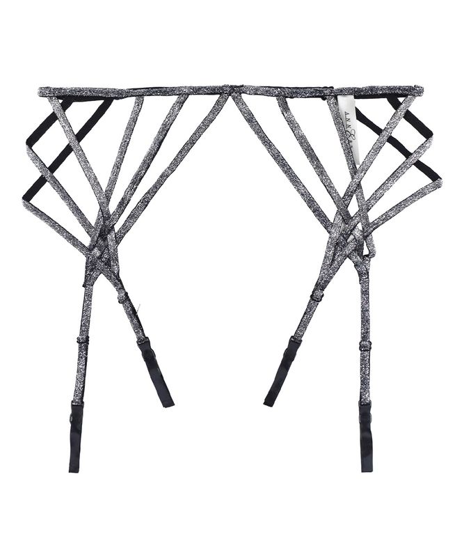 Silver Touch ストリングデザインガーターベルト / Black