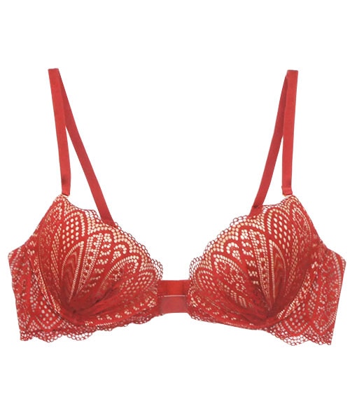 Hollywood ストラップレス3/4カップブラジャー / Red