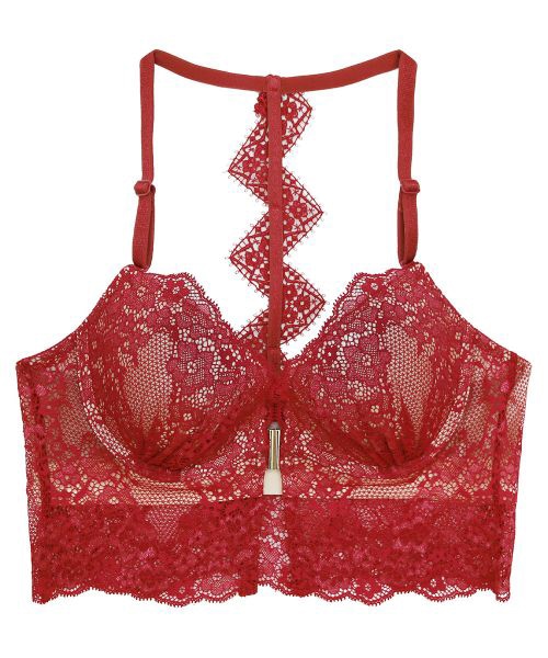 Zigzag2 バックモチーフロングラインブラジャー / Red