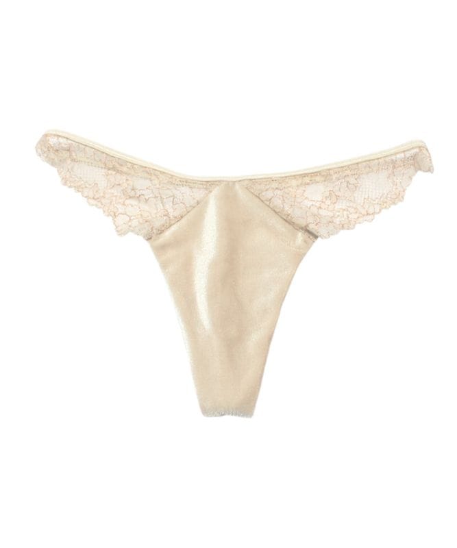 【予約】Forget Me Not ベロア×レースソング / Beige