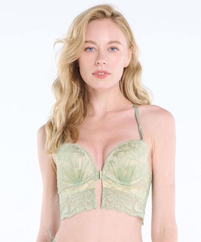 【予約】Eucalyptus 2WAYバックデザインロングラインブラジャー / Light Green