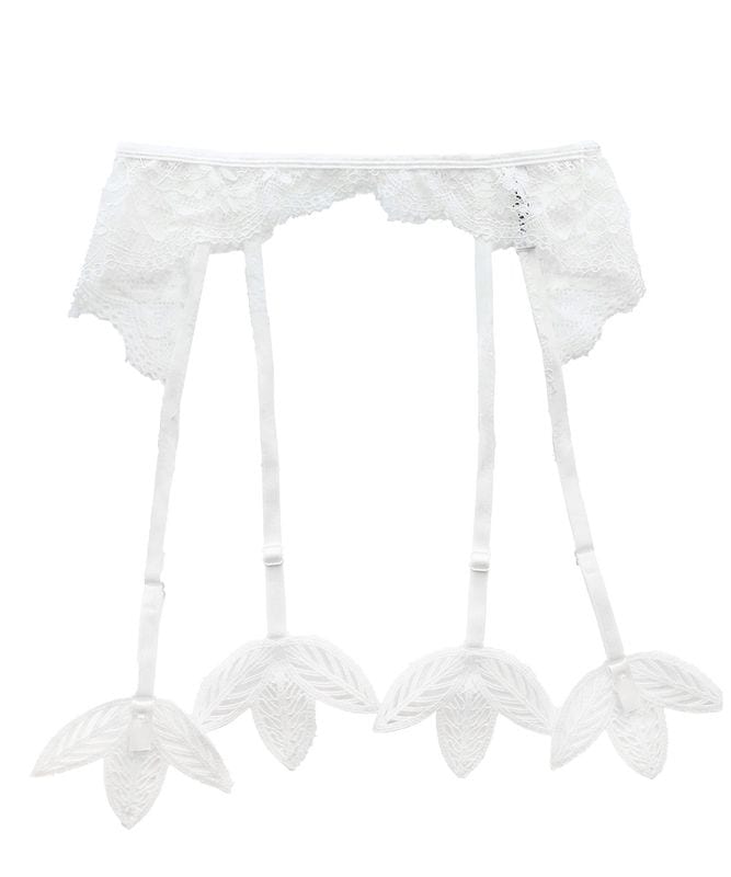 Daphne モチーフレースガーターベルト / Off White