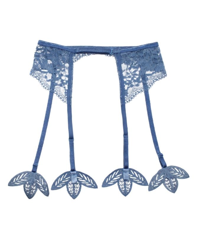 【予約】Daphne モチーフレースガーターベルト / Blue