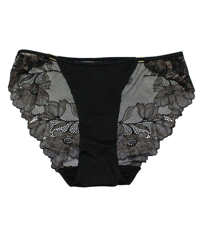 【予約】Champagne Rose レースショーツ / Black