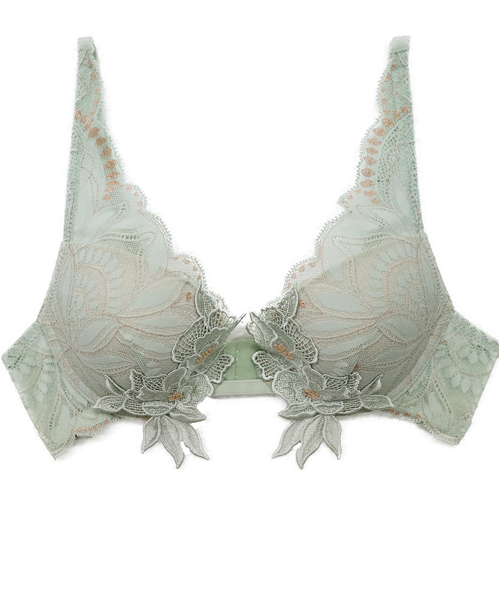 Luxe モチーフレースモールドカップブラジャー / Light Green