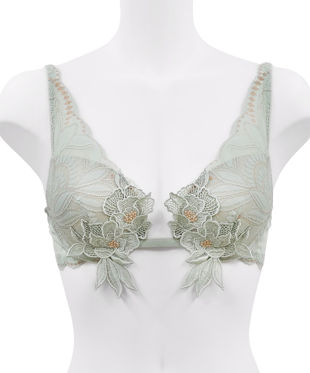 Luxe モチーフレースモールドカップブラジャー / Light Green