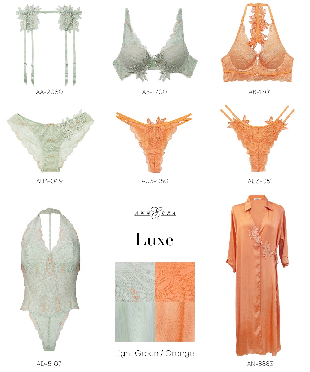 Luxe モチーフレースモールドカップブラジャー / Light Green