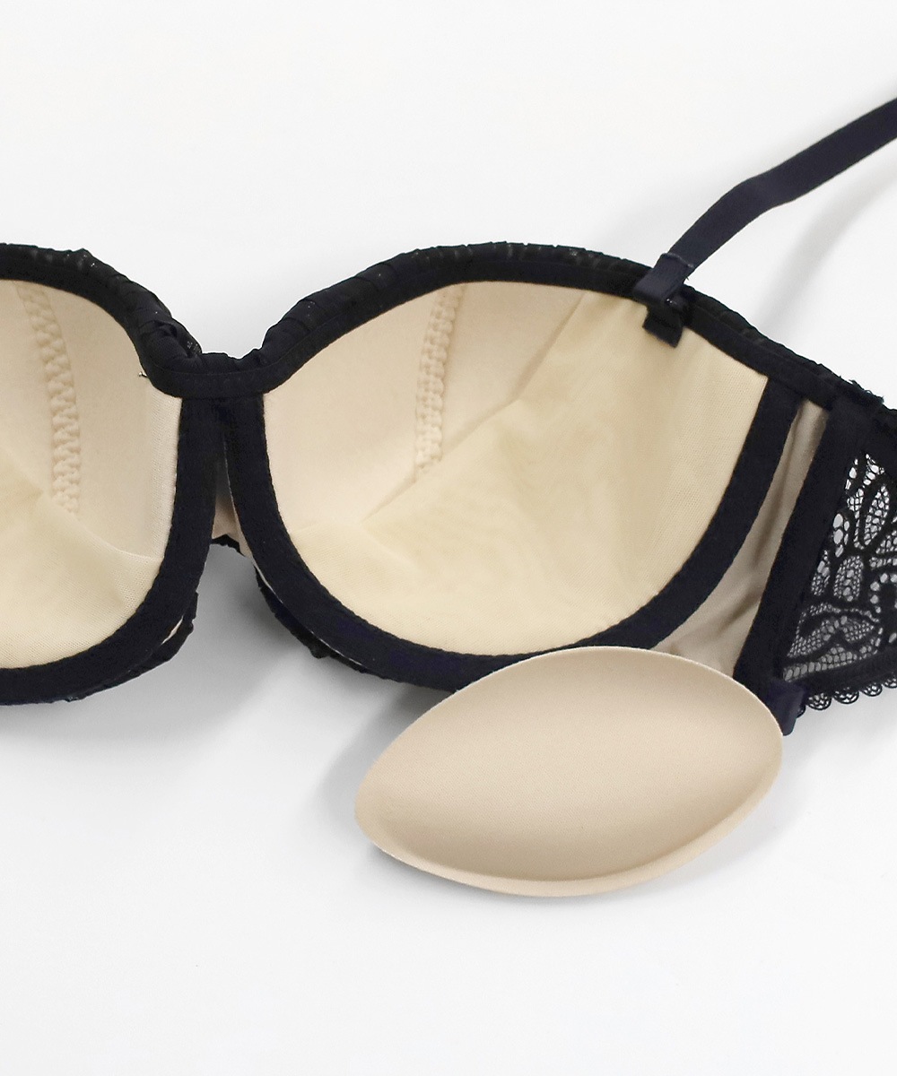 Melodie プリーツストラップレスブラジャー