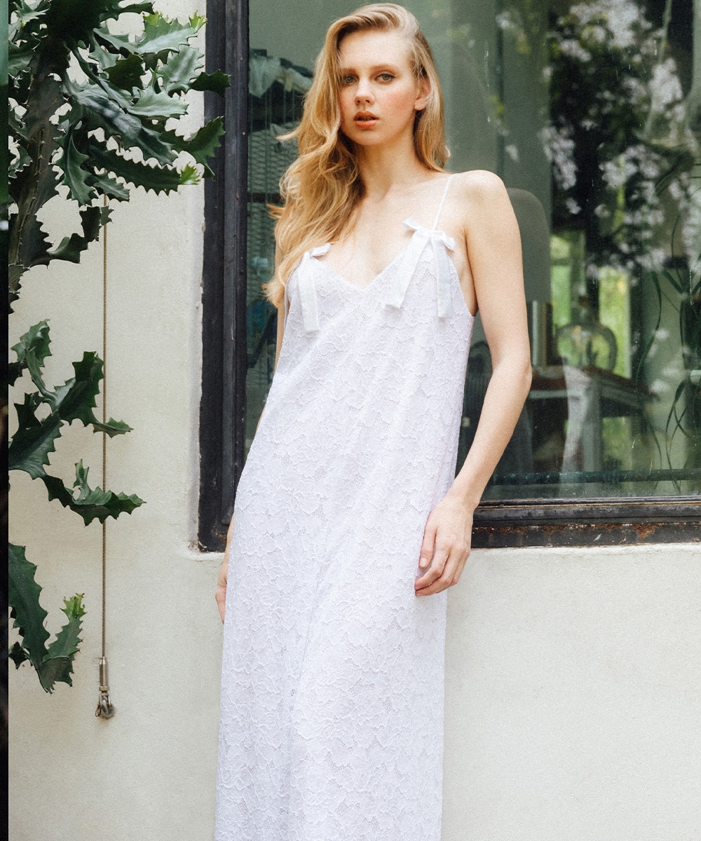 Melodie レースコンビネゾン / White