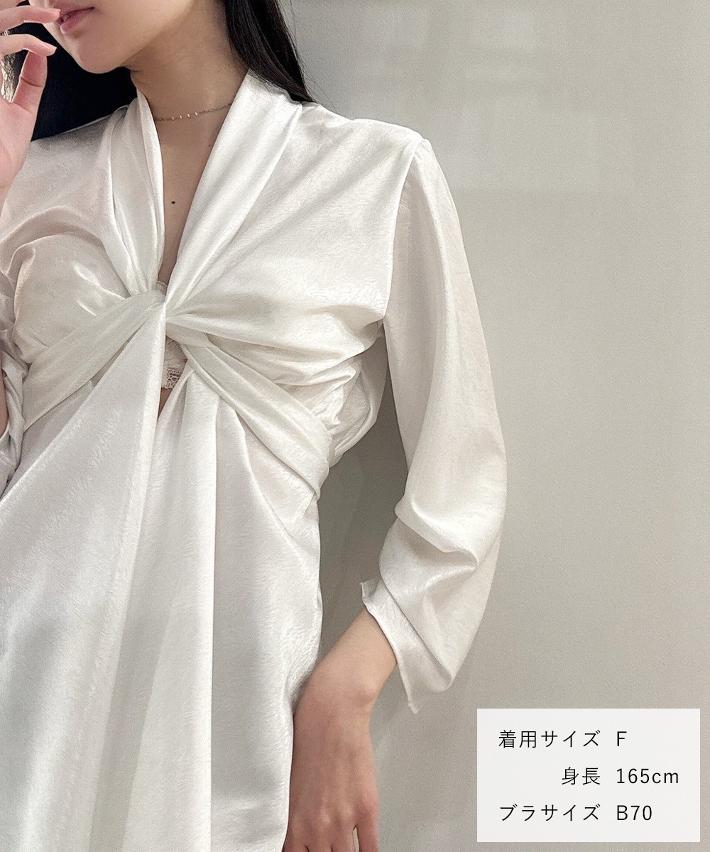 Grace ボウタイライクガウン / Off White