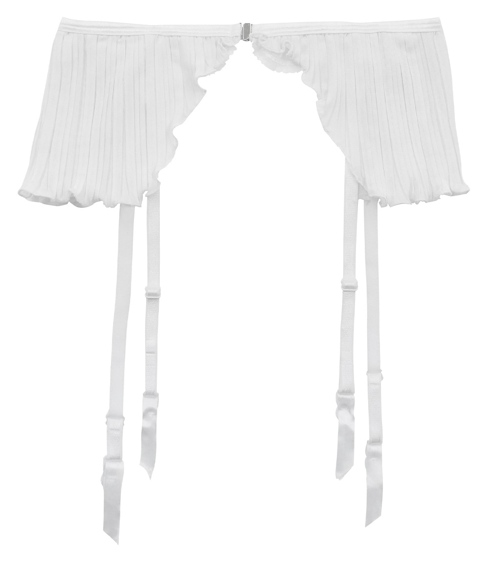 Melodie プリーツガーターベルト / White