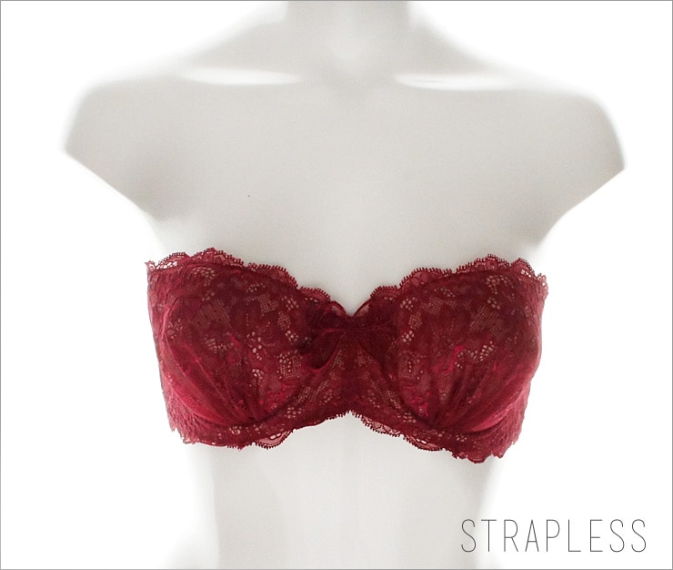 Acacia 1/2ストラップレスはぎカップブラジャー