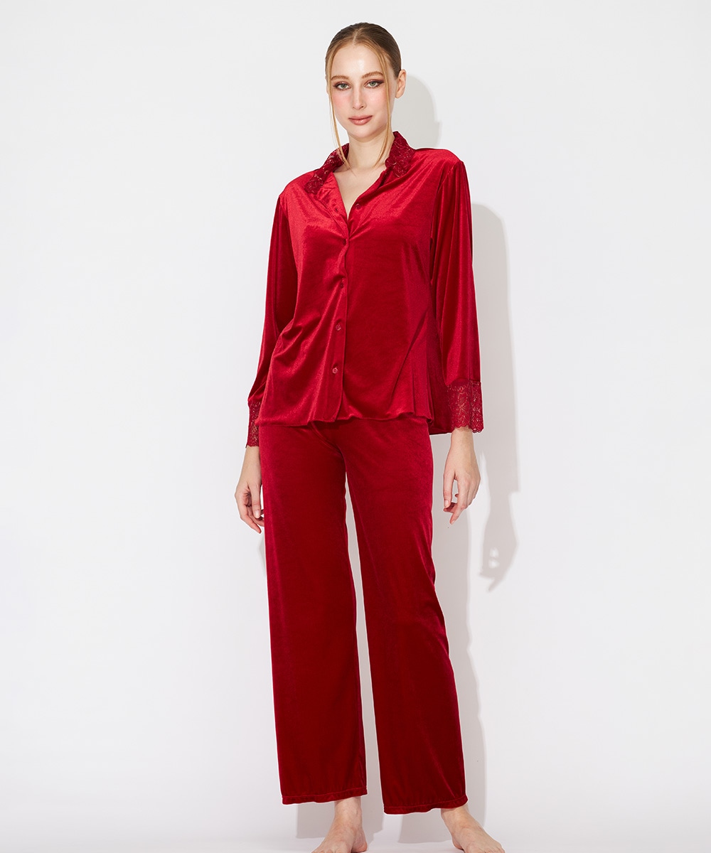 Velvet Sin ベロア×レースナイトウェア