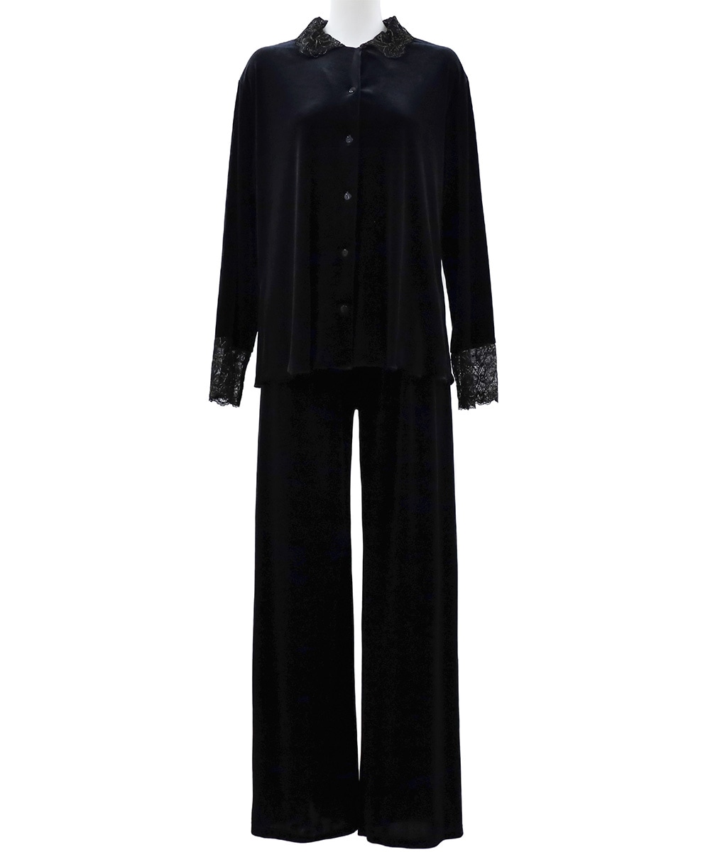 Velvet Sin ベロア×レースナイトウェア