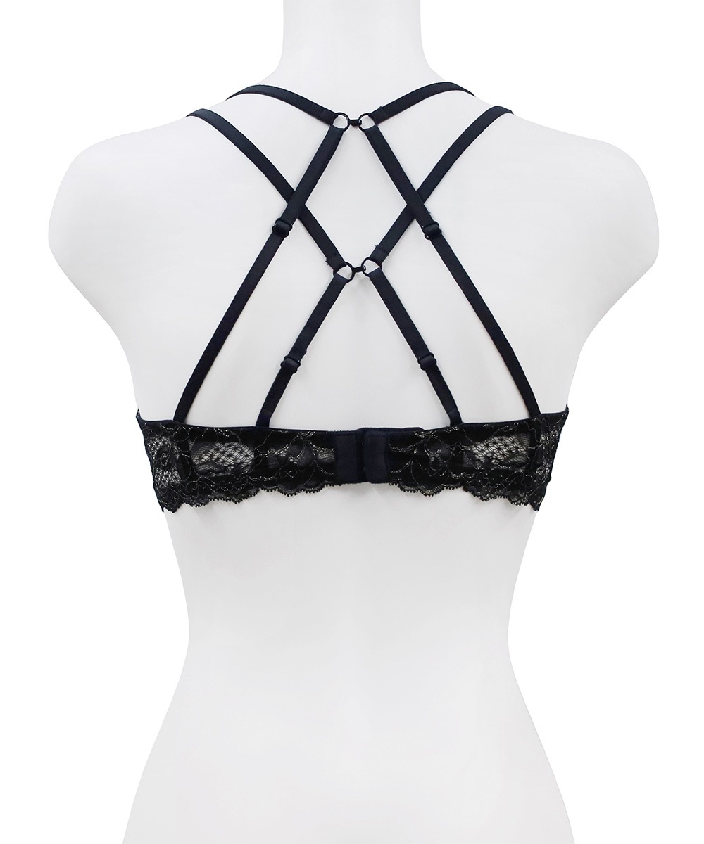 Velvet Sin ベロア×レース4WAYバッククロスブラレット