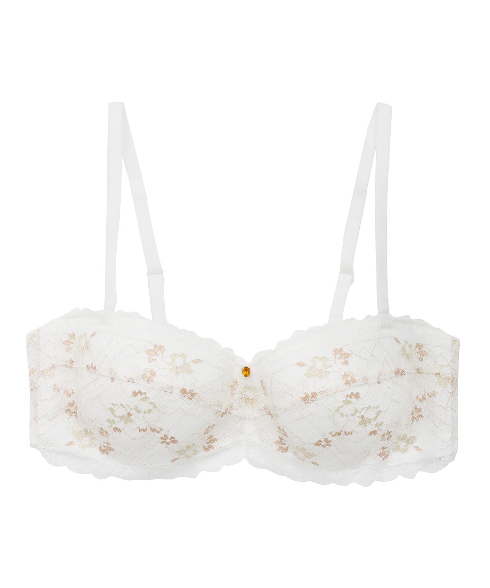 Grace ストラップレスデコルテメイクブラジャー / Off White