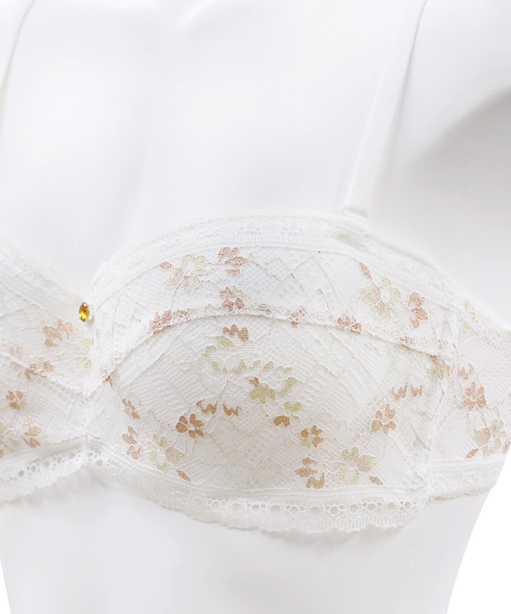 Grace ストラップレスデコルテメイクブラジャー / Off White