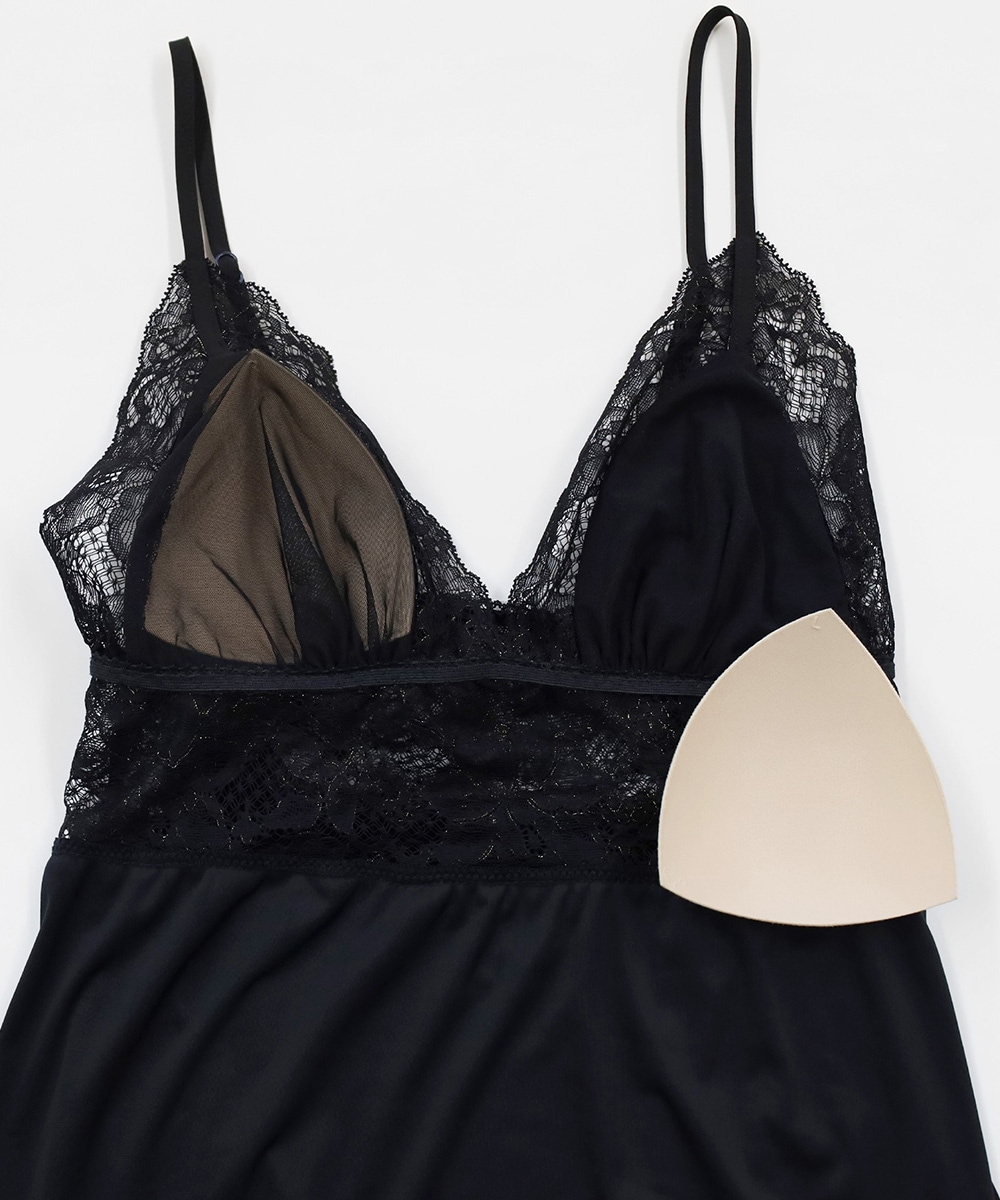 Velvet Sin ベロア×レースベビードール＆ショーツ / Red